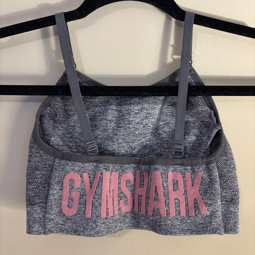 Gymshark Gray and Pink Sports Bra